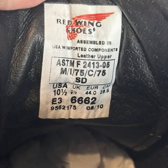 Red Wing Safety Chukka Steel Toe Work Boots 6662 Mens 10.5 E3 Brown Leather READ - Picture 2 of 13